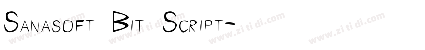 Sanasoft Bit Script字体转换